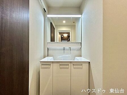 れしい三面鏡♪細かいものが増えがちな水回りに豊富な収納がうれしいですね♪毎朝を快適に迎えられそうです♪