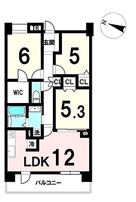 間取り サンクレイドル宮城野ルラーシュ 7階/-