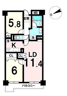 間取り シーアイマンション小松島 3階/-