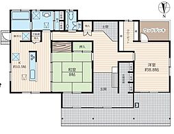 築浅戸建て  水戸市谷田町   2LDKの間取り