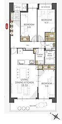 レーベンハイム西千葉ガーデンシティ 3LDKの間取図画像