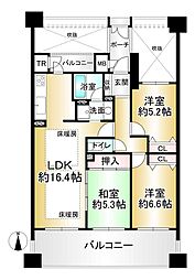 サーパス西向日 3LDKの間取図画像
