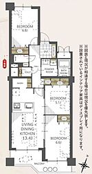 クリーンリバーハイツ2 3LDKの間取図画像