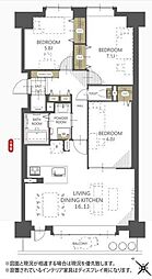 愛富丘館 3LDKの間取図画像