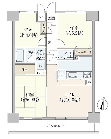 2017年ユニットバス交換、洋室にインナーサッシ設置、2023年給湯器交換 手入れの行き届いたお住まいですよ!バルコニーの横幅は約6.6m!開口部が広く日当り・通風・眺望良好です!