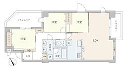 エクセルシオール品川大井町 3LDKの間取図画像