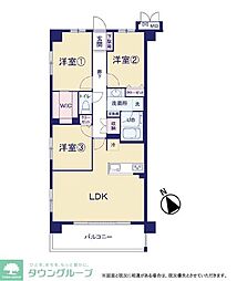 プレシス多摩永山レヴィエ 3LDKの間取図画像