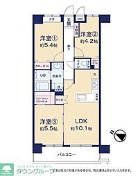 ワコーレ横浜蒔田2 3LDKの間取図画像