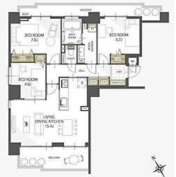 間取図画像 3LDK