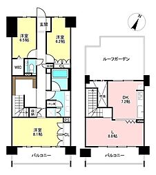 ザ・サザンクロス 3LDKの間取図画像