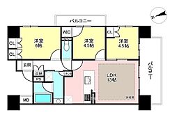 オープンレジデンシア神宮前 3LDKの間取図画像