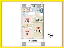 ブリリアタワーズ目黒ノースレジデンス 2LDKの間取図画像