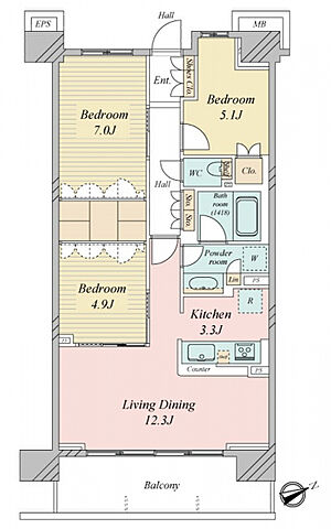 間取り リビオシティ南砂町ステーションサイト 3階/-