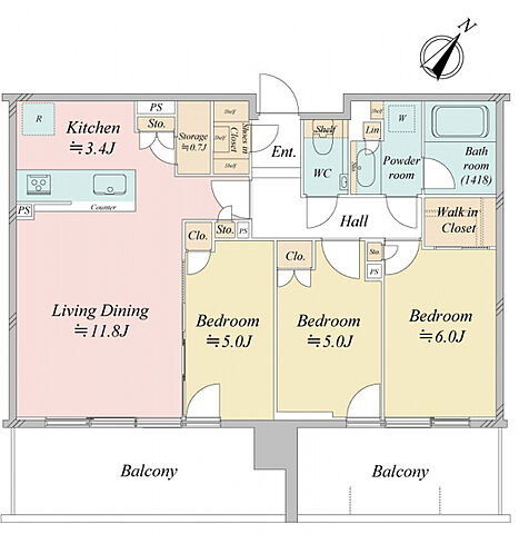 間取り シティタワーズ東京ベイ　セントラルタワー 17階/-