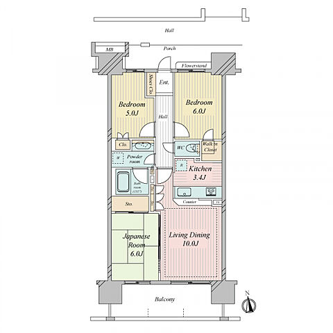 間取り オーベルグランディオ萩中 4階/-