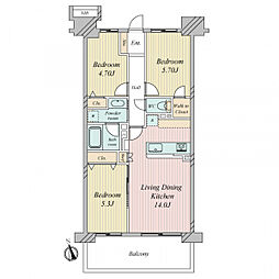 間取図画像 3LDK