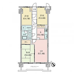 クリオ戸塚参番館 2LDKの間取図画像