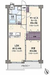 クリオ藤沢善行弐番館 1SLDKの間取図画像