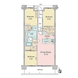 パークホームズ船橋塚田 3LDKの間取図画像