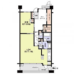パークシティ北大路 1LDKの間取図画像