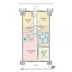 エストリオいには野 3LDKの間取図画像