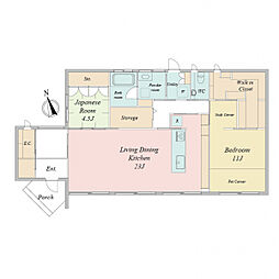 JR和歌山線 紀伊小倉駅 徒歩14分 2SLDKの間取り