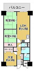 ファミール南大阪 3LDKの間取図画像