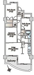 レールシティ大宮壱番館 3LDKの間取図画像
