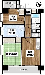 ライオンズマンション戸田公園第3 3DKの間取図画像