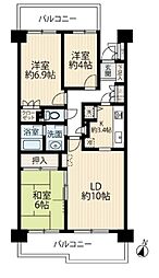 新大宮パーク・ホームズ 3LDKの間取図画像