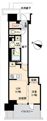 間取り プラウドシティ武蔵浦和ステーションアリーナ 18階/-