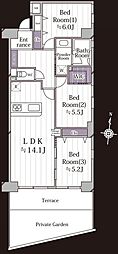 ライオンズガーデン大宮大和田公園 3LDKの間取図画像