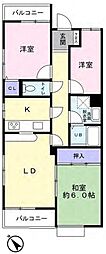 ダイアパレス浦和埼大通り 3LDKの間取図画像