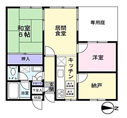 ロータリーライフ与野 3DKの間取図画像