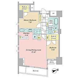 ディアナガーデン西麻布 1SLDKの間取図画像