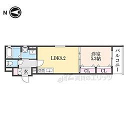京阪本線 萱島駅 徒歩7分の賃貸アパート 3階1LDKの間取り
