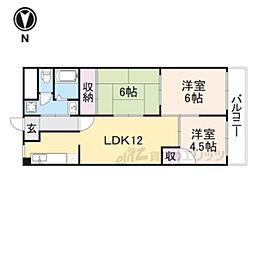 デュエリングナガト 3LDKの間取図画像