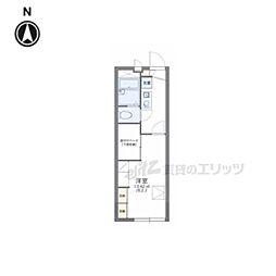 レオパレスANNEXEST 1Kの間取図画像