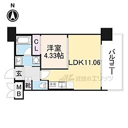 プレジオ荒本新町 1LDKの間取図画像