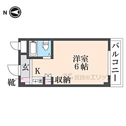 リリーフ明日香新石切 ワンルームの間取図画像