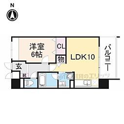 エトワールフィラント 1LDKの間取図画像
