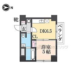 FOREST COURT ITAMI 6階1DKの間取り