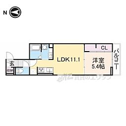 ル・プランタン 3階1LDKの間取り