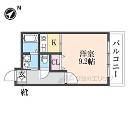 阪急伊丹線 伊丹駅 徒歩1分の賃貸マンション 7階1Kの間取り