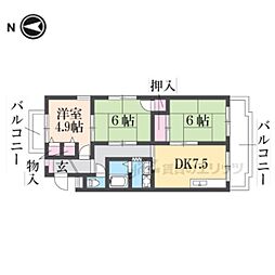 平成ハイツ 3DKの間取図画像