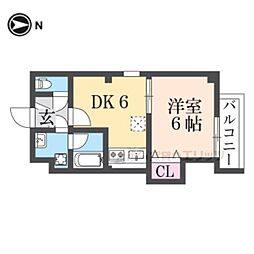 大阪モノレール本線 大日駅 徒歩9分の賃貸アパート 3階1DKの間取り