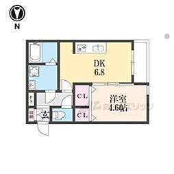 Ｌａ−Ｃｒｅａ塚口本町 1階1DKの間取り