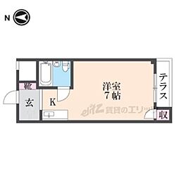 ハイツホリディ ワンルームの間取図画像