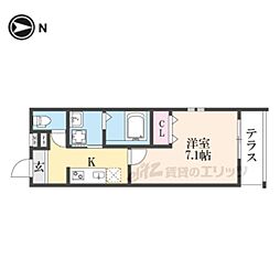 フジパレス阪急武庫之荘3番館 1Kの間取図画像