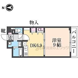 プロヴァンス 1DKの間取図画像